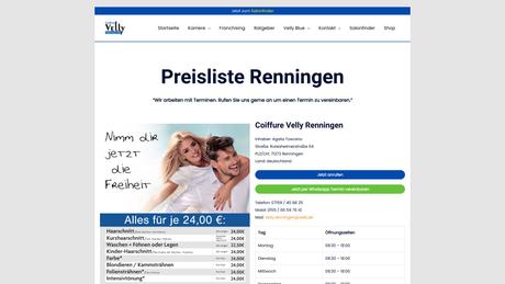 Friseur Coiffure Velly in Renningen